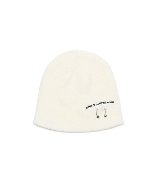 Side piercing Beanie [Ivory]