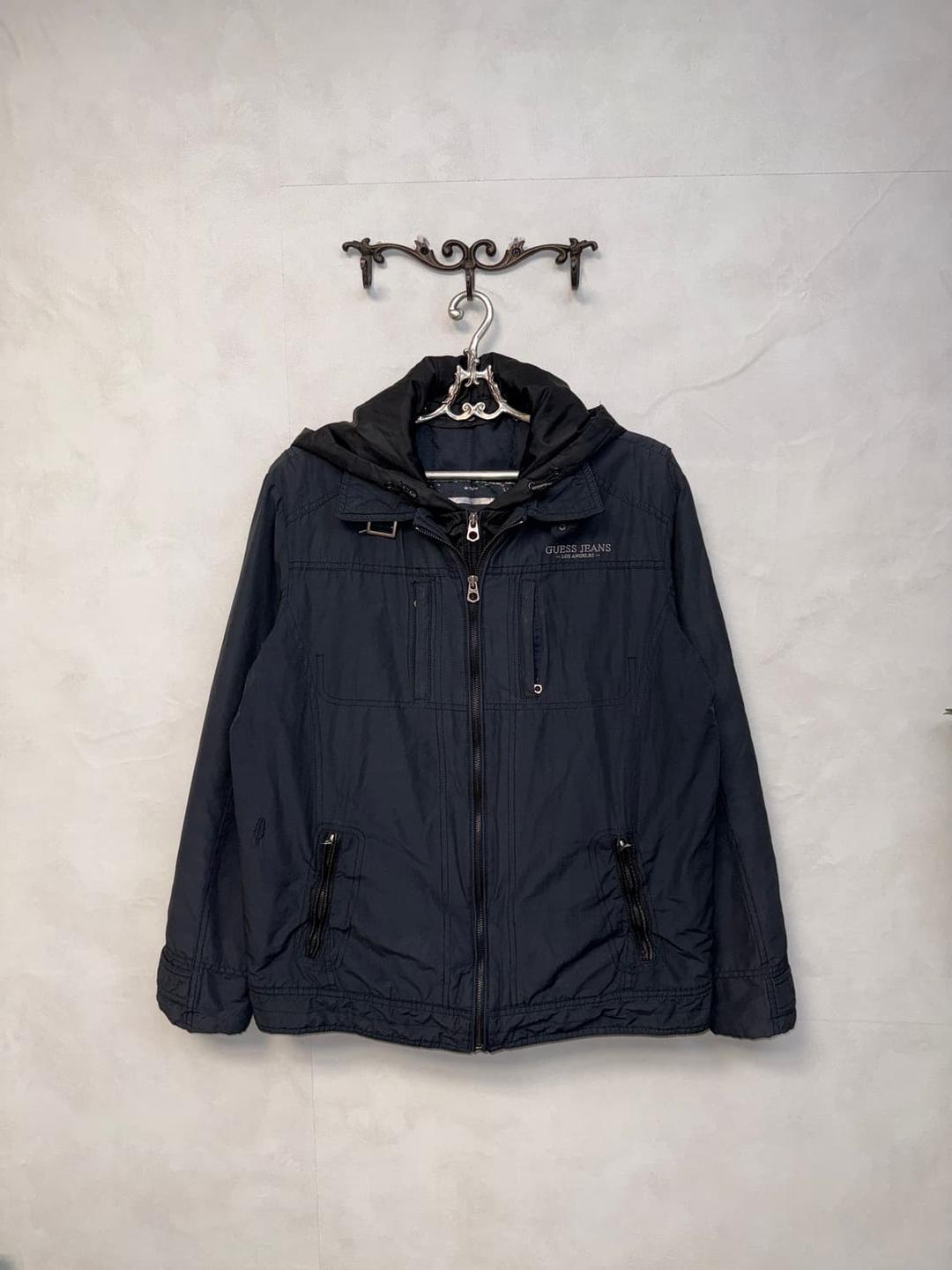 Guess black buckled hood padded jumper  | 후루츠패밀리