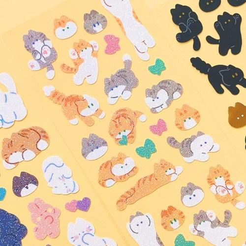 트윙클 태비 꼬앵 칼선 스티커