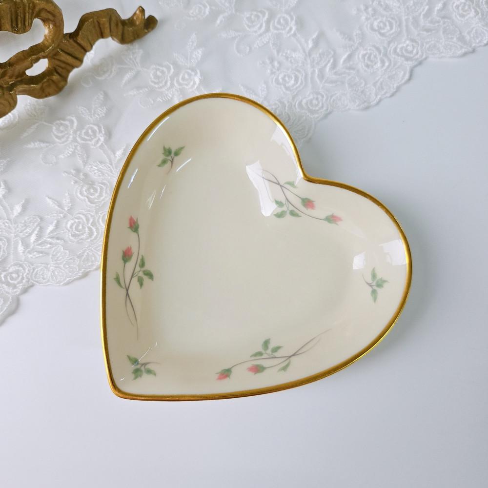레녹스 로즈 매너 하트 접시 빈티지 러블리 트링켓 디쉬