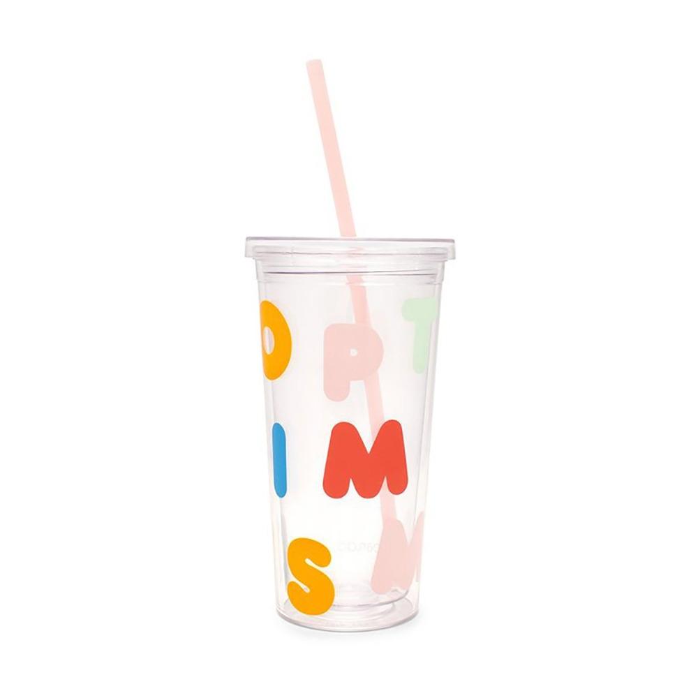 밴도 빨대 텀블러 - OPTIMISM