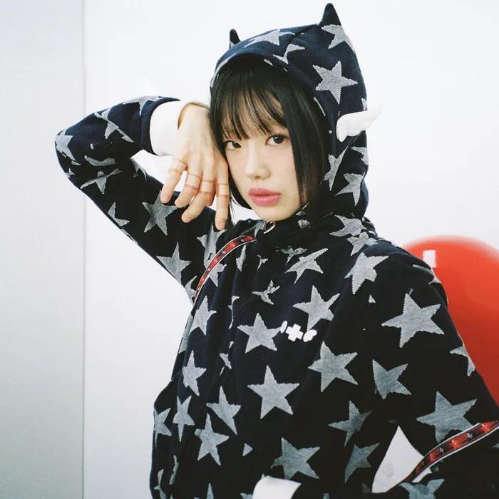 Angel of Star Wing Zip-Up Hoodie - NAVY