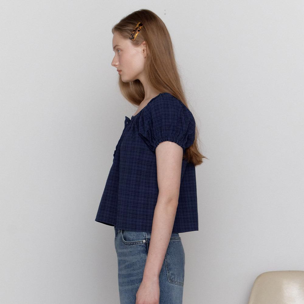 [단독~6/2][5/30 순차 발송] 4th / becky off blouse - blue check