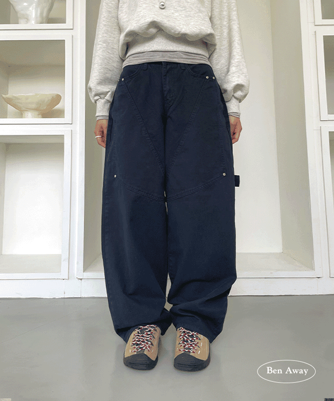 [🍂24가을신상] 볼컴 카펜터 카고 코튼 와이드 팬츠 2C