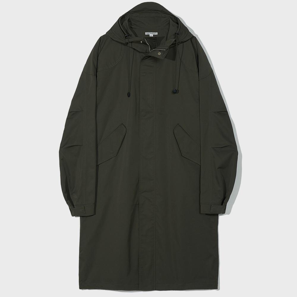 Shoulder Patch Fishtail Parka Khaki