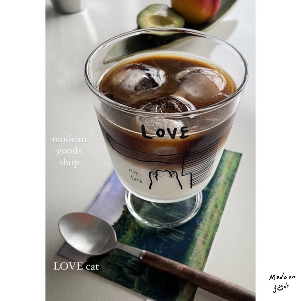 LOVE Cat 고양이 유리컵