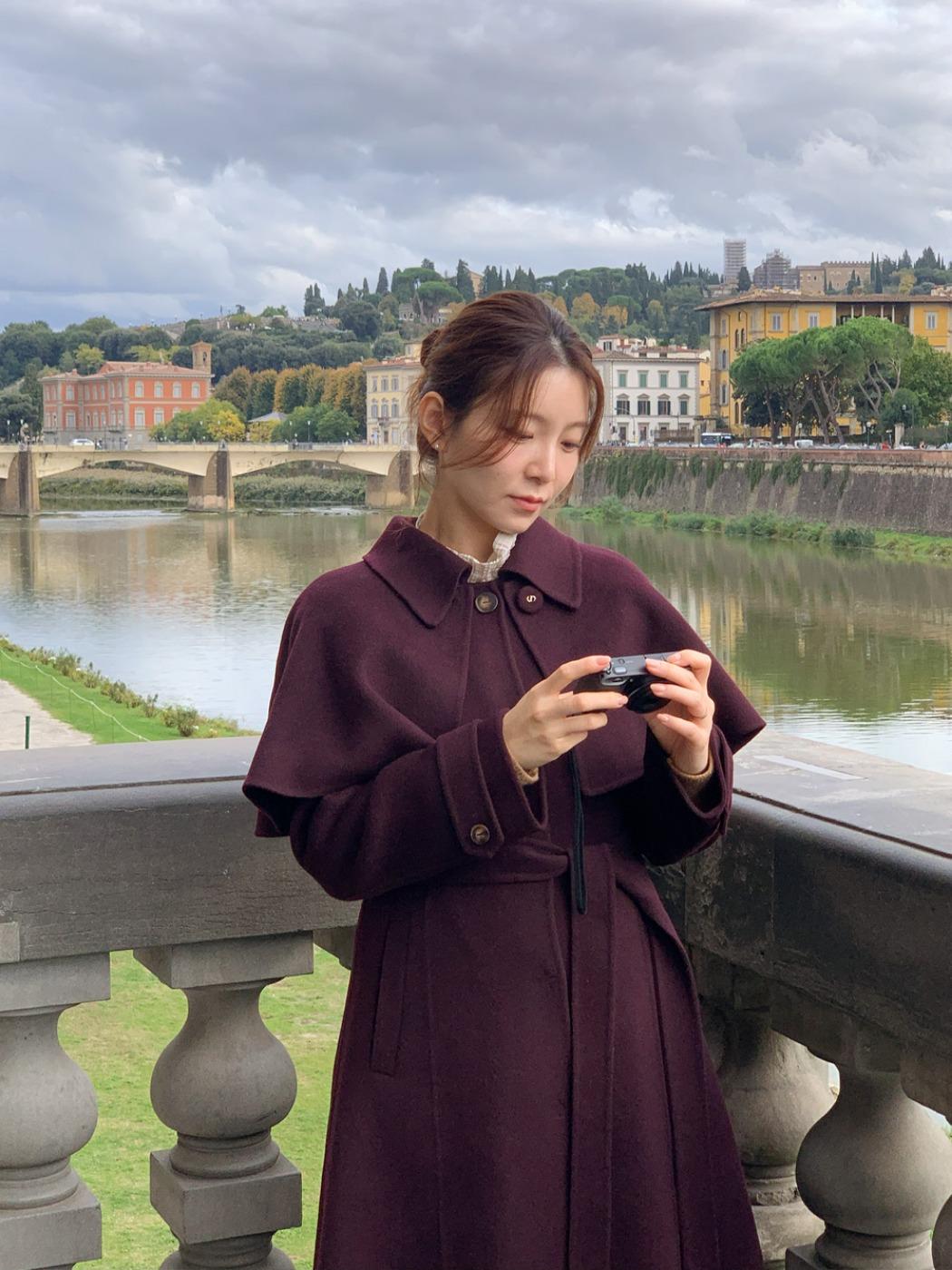 [크리에이터픽]탈부착 케이프 롱코트 S254B730