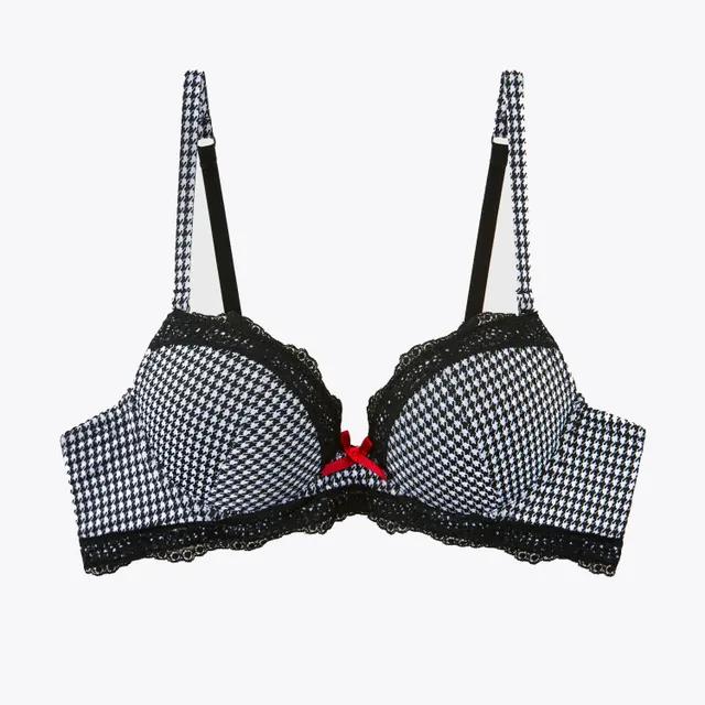 세트상품 미니 블랙 체크 브라 햄라인 팬티 세트 YSWBYB13 WPYB14 BK