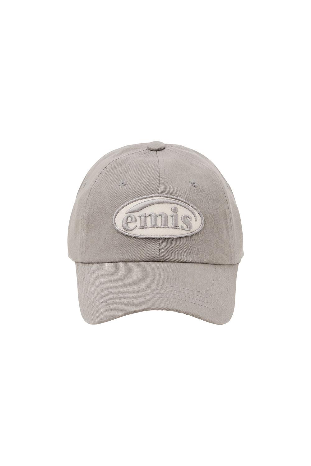 TONE ON TONE WAPPEN BALL CAP-GRAY