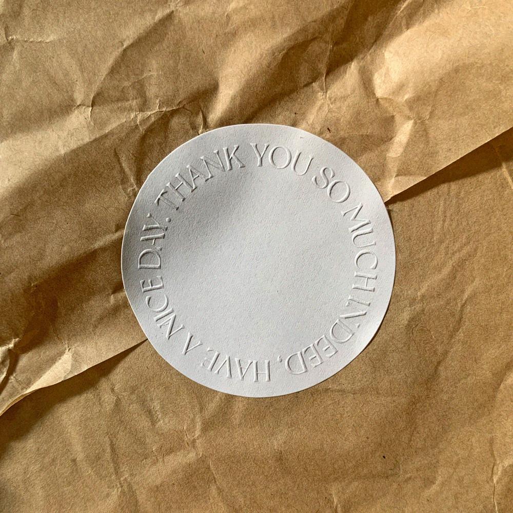 SS17 땡큐 엠보싱 형압 스티커