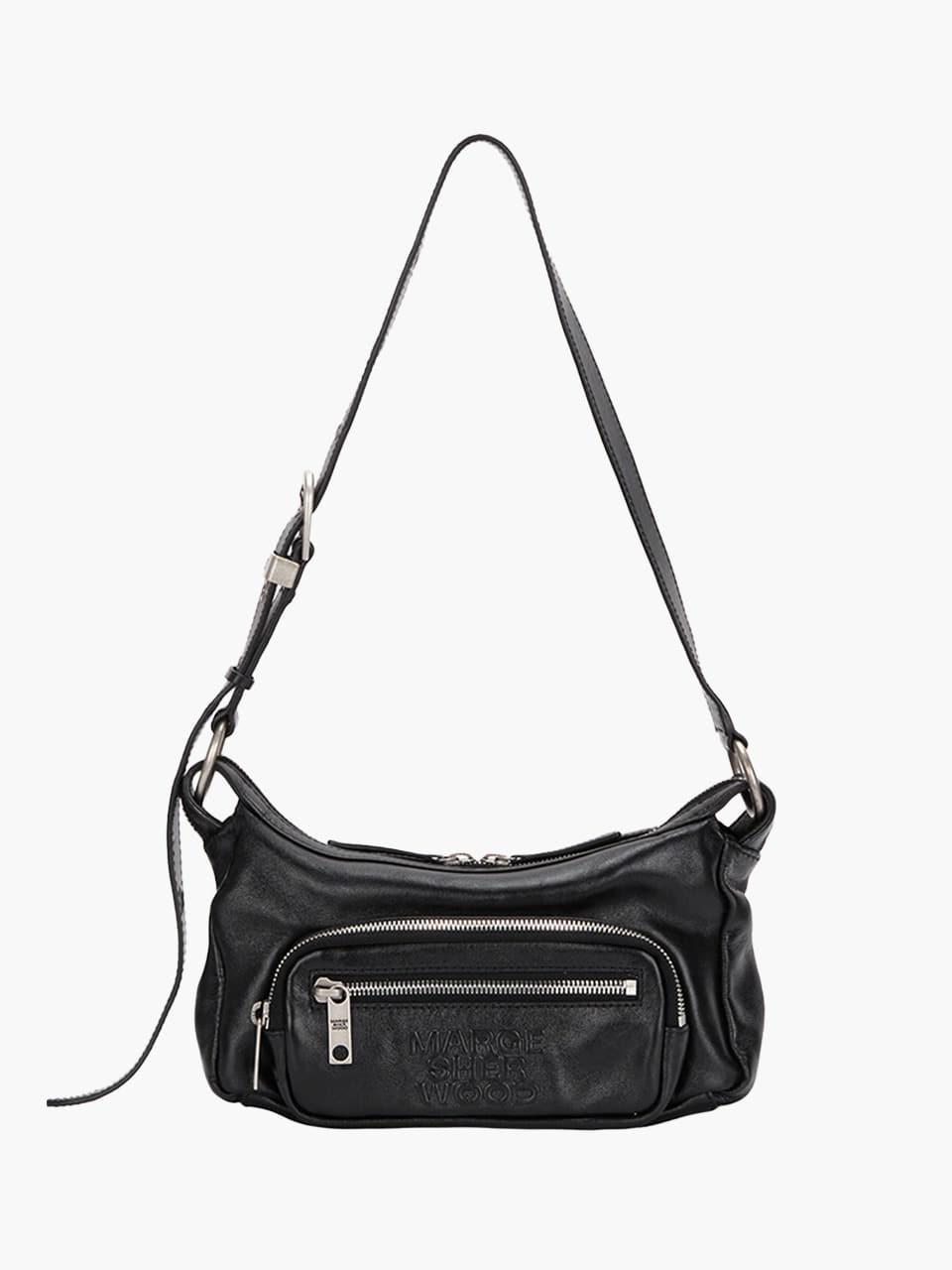 OUTPOCKET HOBO MINI_black glossy plain