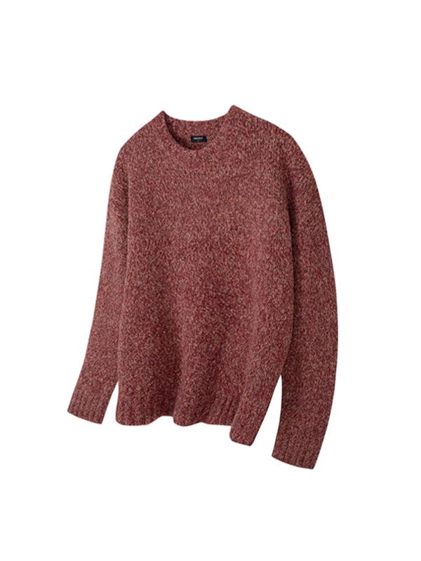 러스트울 크루넥 오버니트(러스트버건디)