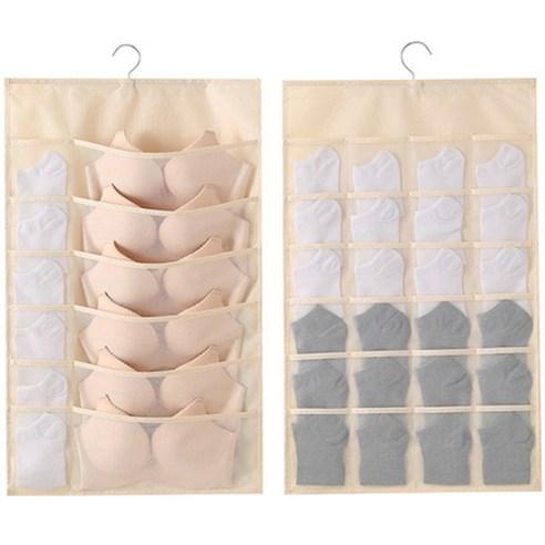 디오셀 옷장정리 양면 속옷 걸이 36구 세트, 베이지, 2개 - 기타정리용품 | 쿠팡