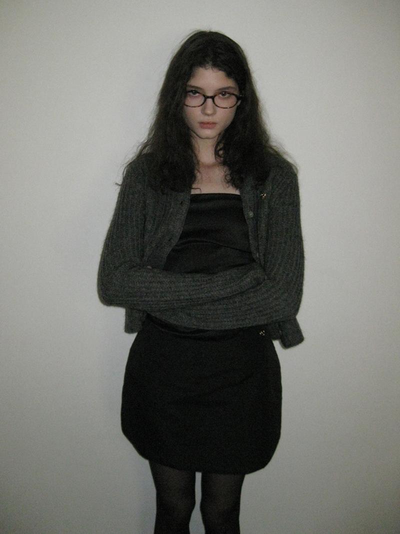 Leena Knit Cardigan Gray