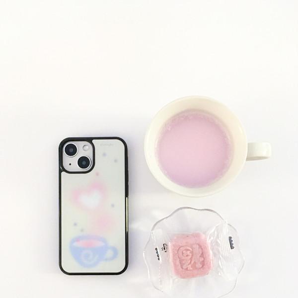 creamy latte☕️ (strawberry) - epoxy/glass