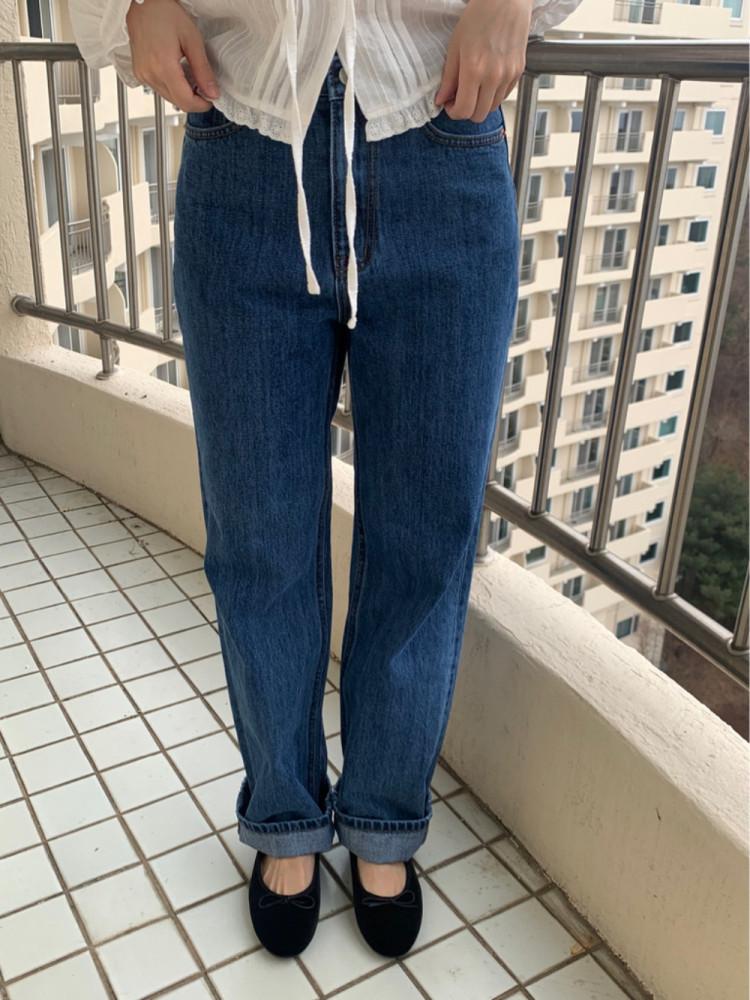 에델 가이하라 데님 팬츠 연청 중청 워싱 청바지 일자핏 스트레이트 pt (2color)