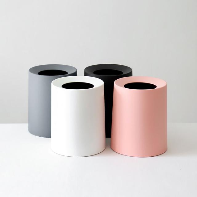 유즈 라운드 휴지통 4color