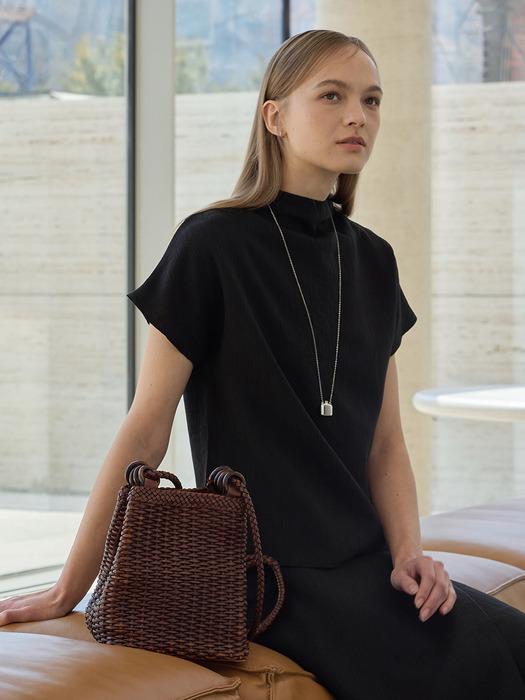 Summer Wool Crease Blouse_Black