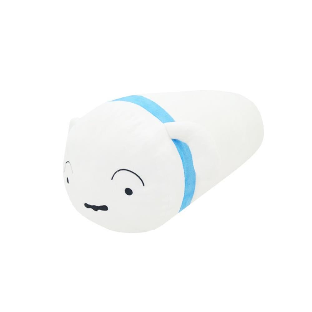 흰둥이 원통쿠션 얼굴 20x50cm 극세사 자수 안고자는 애착 책상 베개 낮잠 등받이 허리 쇼파 침대 거실 차안 학교 사무실 캠핑용