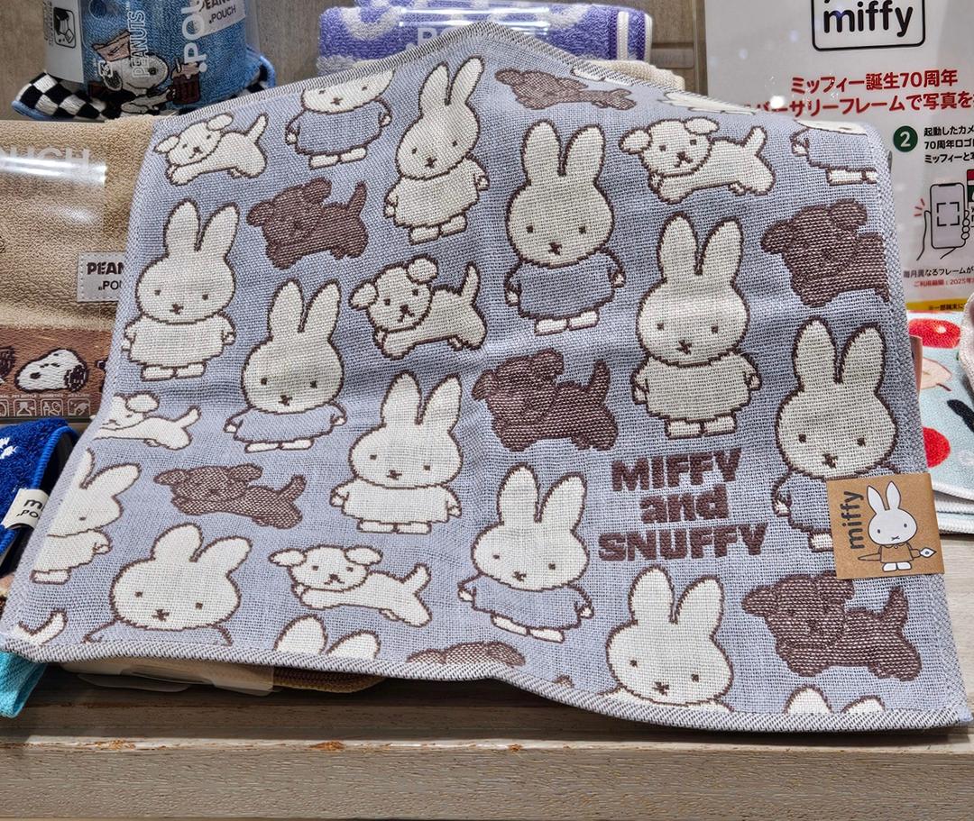 미피 2025SS Miffy and Snuffy 미니 가제 손수건