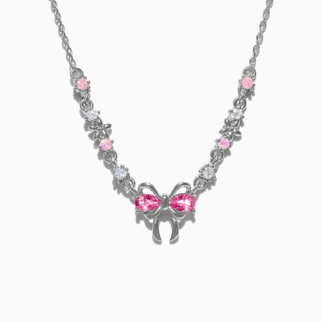 Pretty In Pink Necklace - Silver