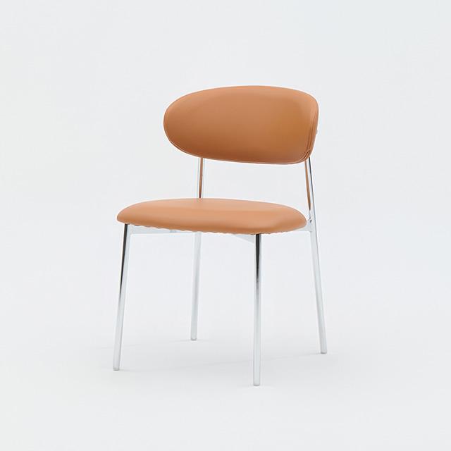 도로시체어 PU 가죽 식탁의자 다이닝체어 크롬다리