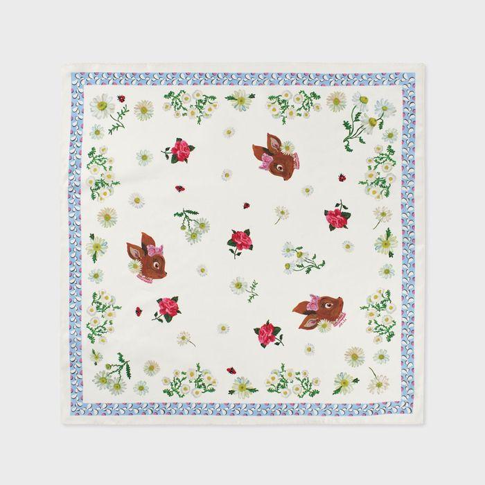 NAT silk scarf tete bambi