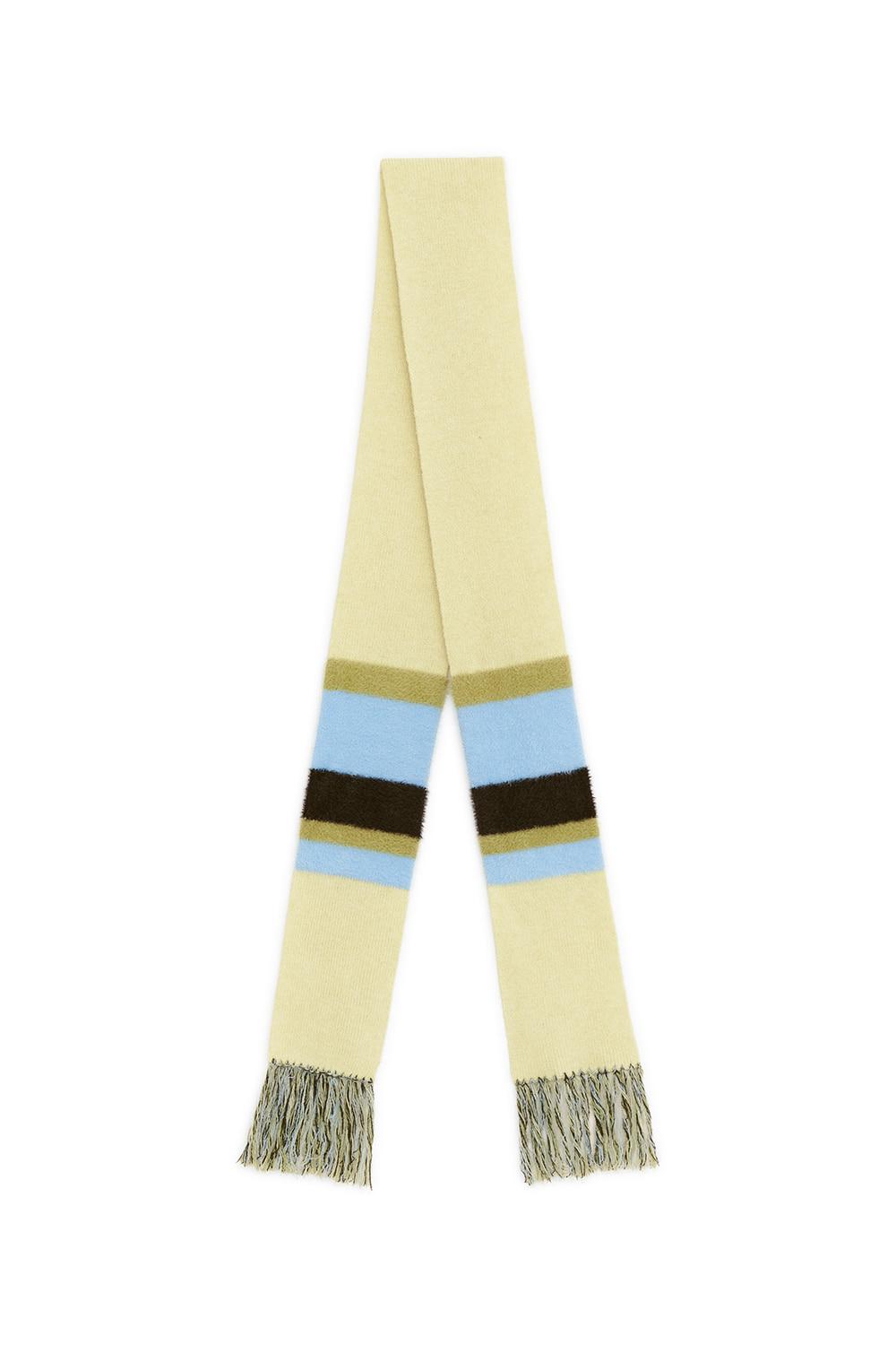 Color Block Wool Muffler, LEMON