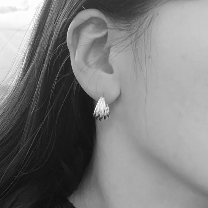 [silver 925] Shell Hoops