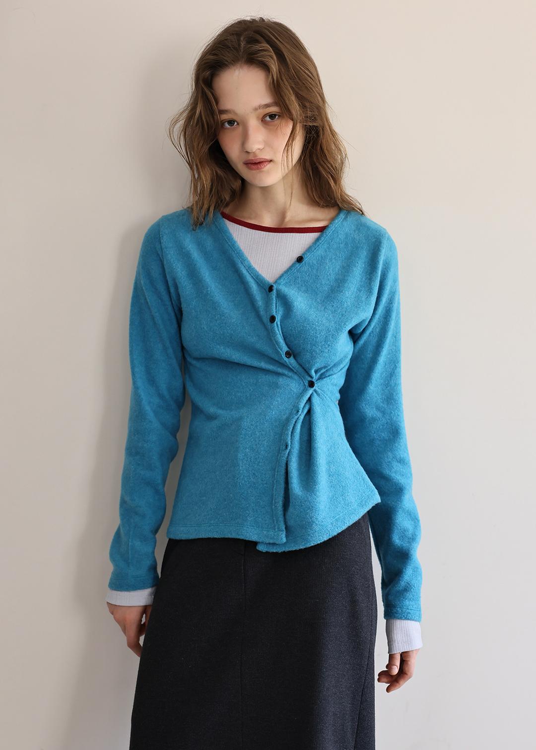 Basel v-neck cardigan (blue)