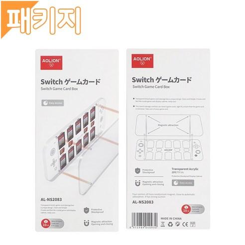 닌텐도 스위치 oled 사각 게임 모양 칩 팩 카드 보관 아크릴 투명 장식 카트리지 커버 케이스, 1개
