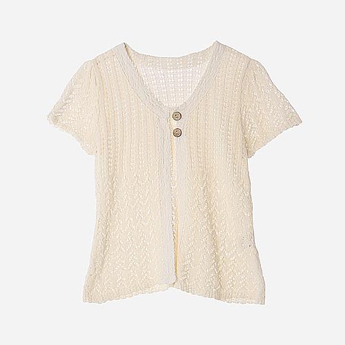 JPN빈티지 크로셰 가디건