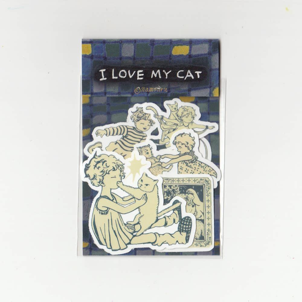 [남수르] i love my cat 조각스티커
