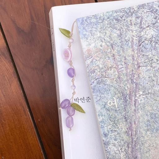 투명 사파이어 포도 책갈피 끈갈피