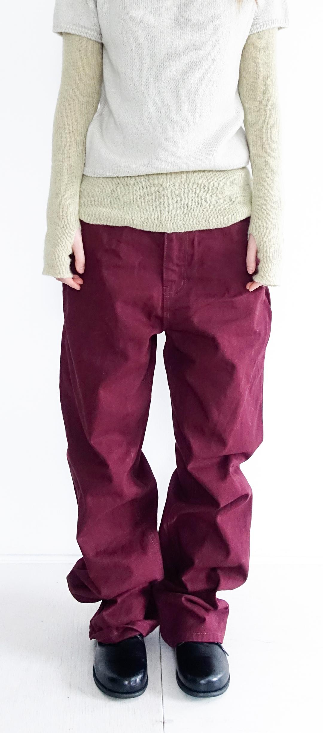 back line cotton pants