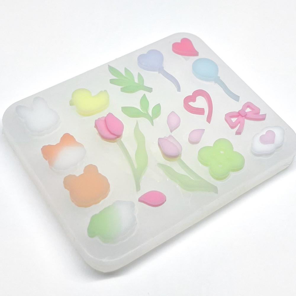 [리뉴얼] 가든 파티 파츠 몰드 - Bits mold Garden party 레진 몰드