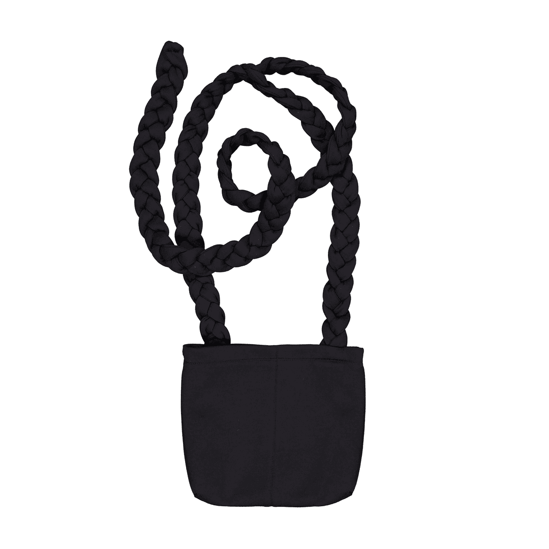 BRAIDED SCARF BAG SMALL BLACK