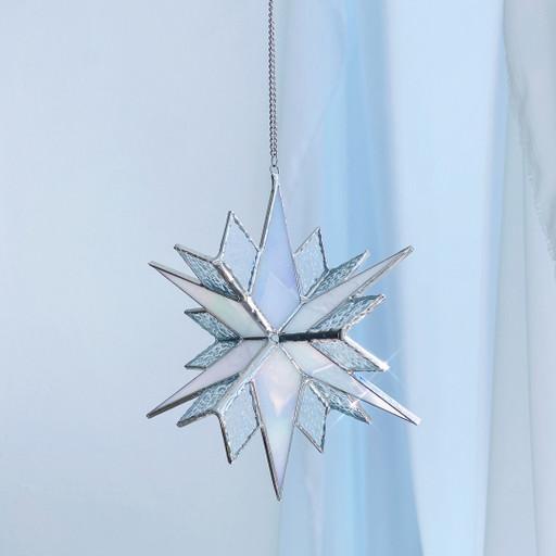 스테인드글라스 크리스마스 눈꽃 썬캐쳐2