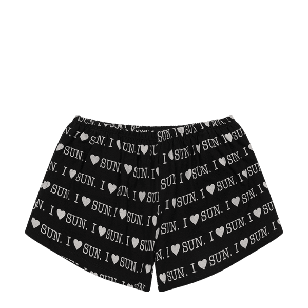 W) I LOVE SUN SHORT BLACK