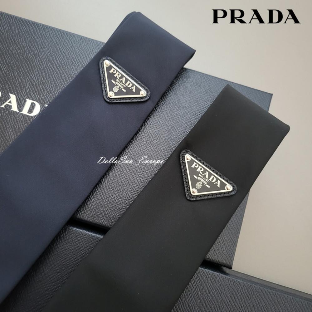 [국내바로배송] 프라다 넥타이 PRADA 삼각로고 리나일론 개버딘 타이 남녀공용 : Della Sua