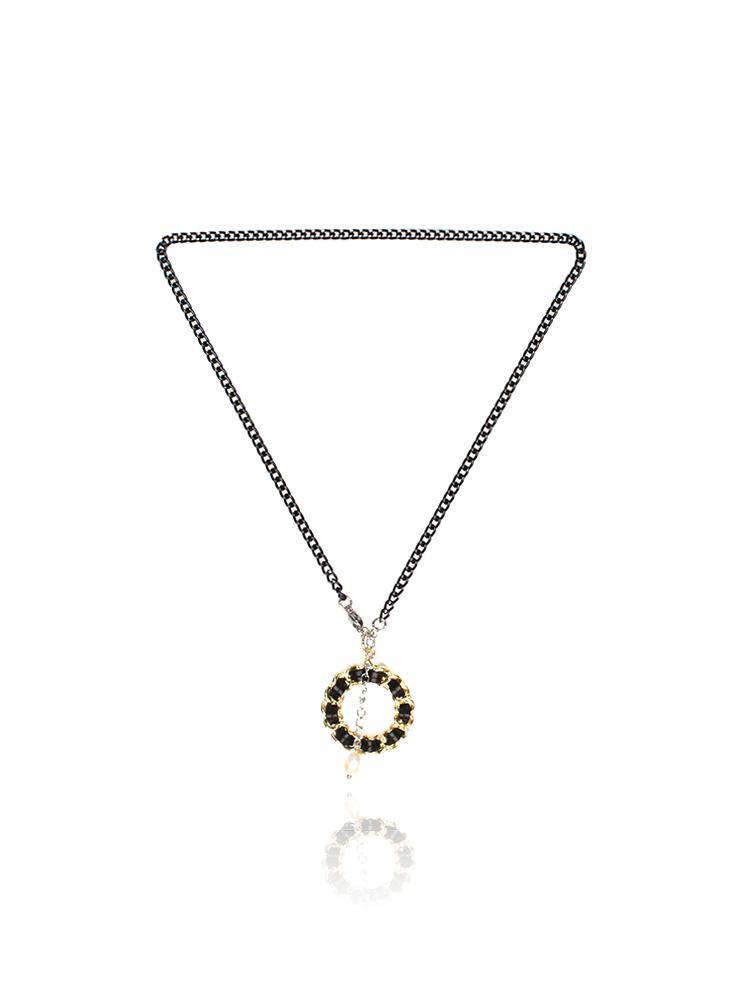 블랙 크리스마스 4mm 담수 진주 목걸이