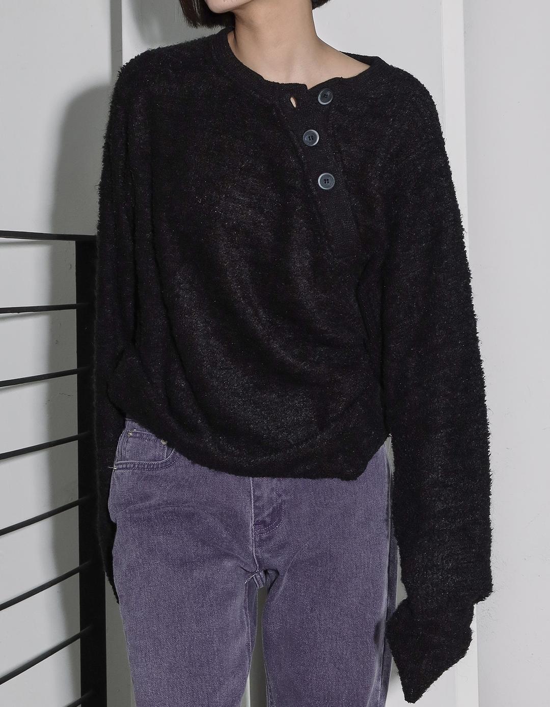 Button-up soft knit (2 Color)