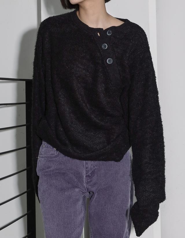 Button-up soft knit (2 Color)