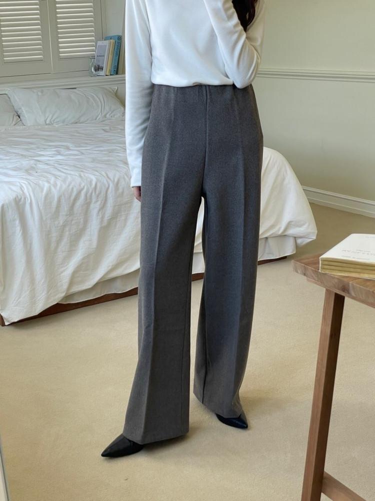 [블랙당일] 언더스탠딩 울 밴딩 슬랙스 팬츠