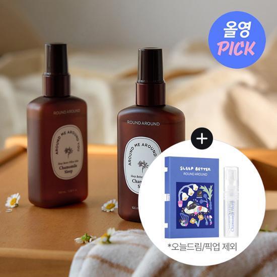 [7월올영픽] 라운드어라운드 슬립 베러 필로우미스트 100ML 3종 (캐모마일슬립/편백던/라벤더나잇)