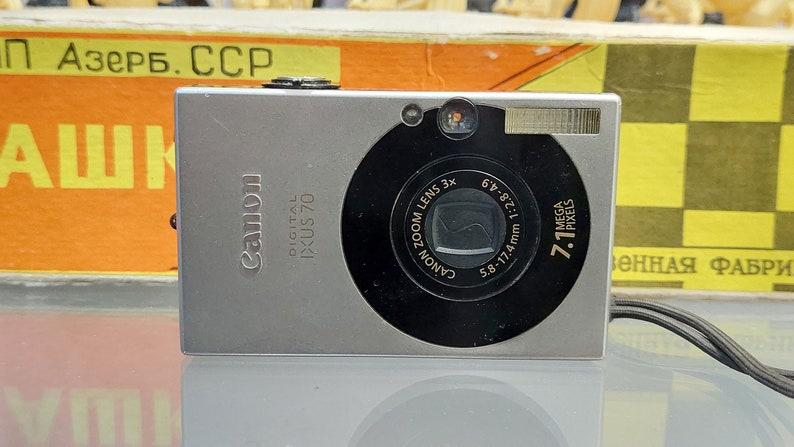 캐논 익서스 70 | 7.1MP | Y2K 레트로 컴팩트 디지털 카메라 | 빈티지 2007 CCD 포인트 및 촬영 카메라