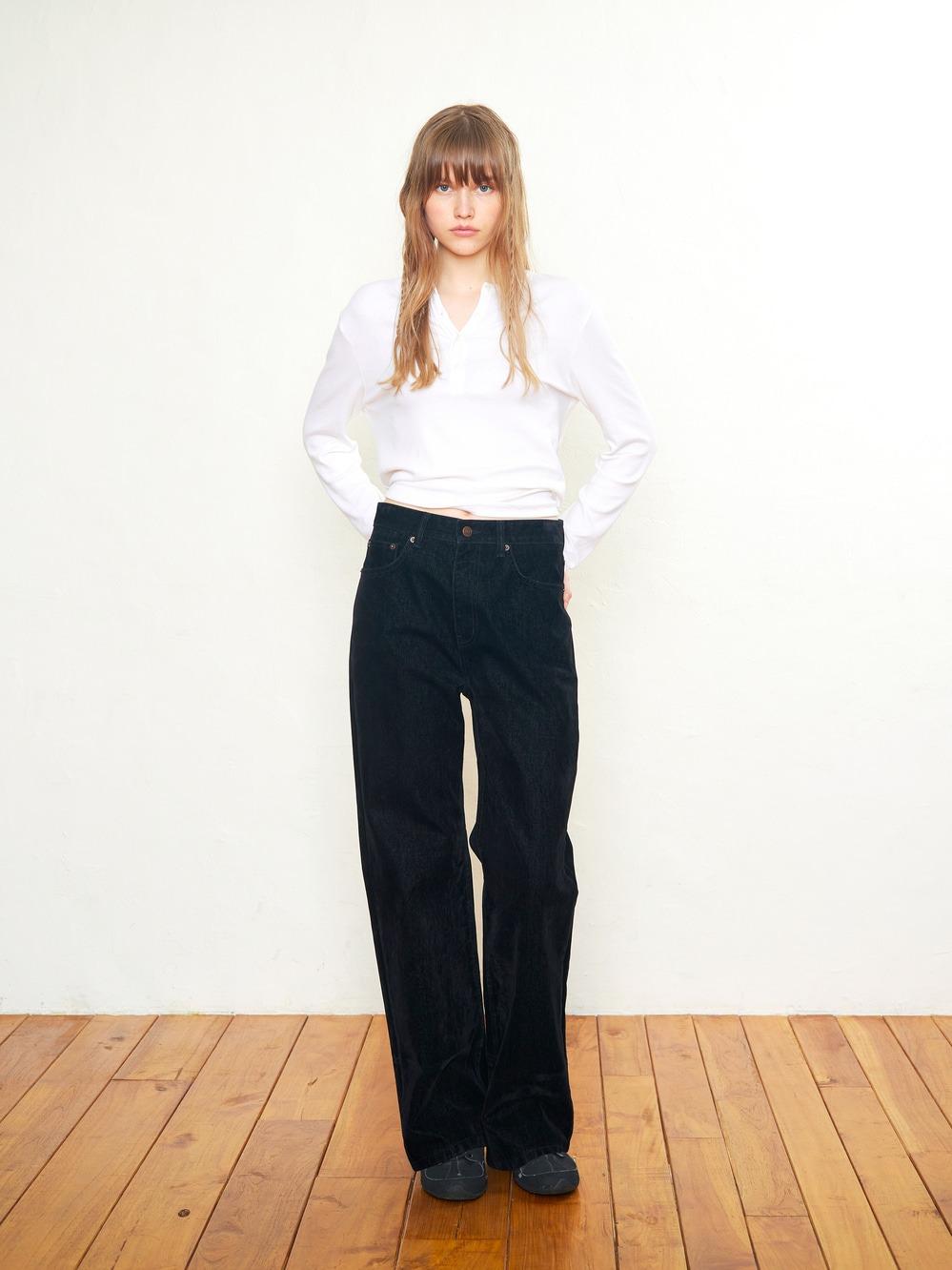 Henry Neck Wool Jersey Warm T-Shirt_Ivory