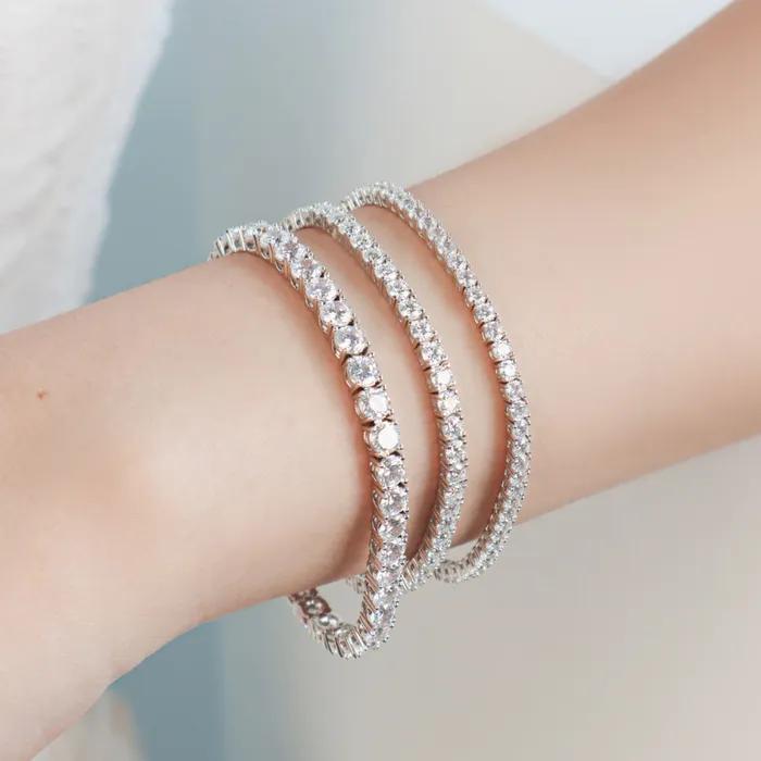 화이트 테니스 팔찌 [3 SIZE]