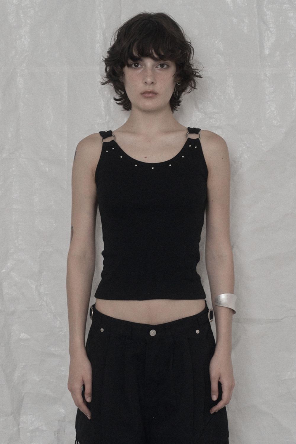 O-RING RIVET SLEEVELESS BLACK