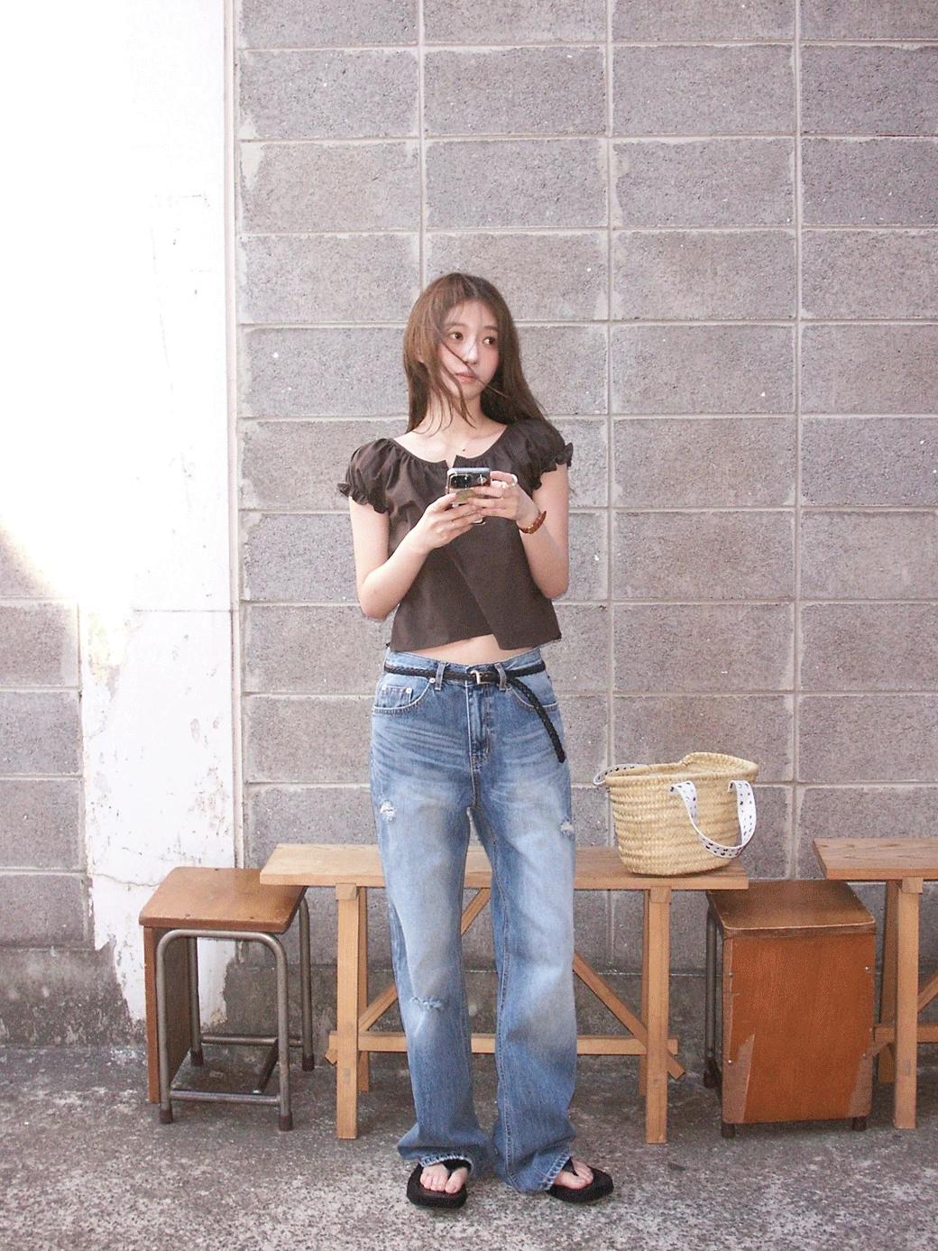 PN. Dusty Calm Flare Jeans